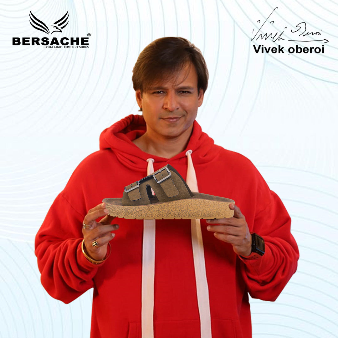 Bersache Extra Soft Classic Casual with Regular wear with Ultra Soft & Flexibility Technology Slipper For Men's & Boy's-Tan-6220