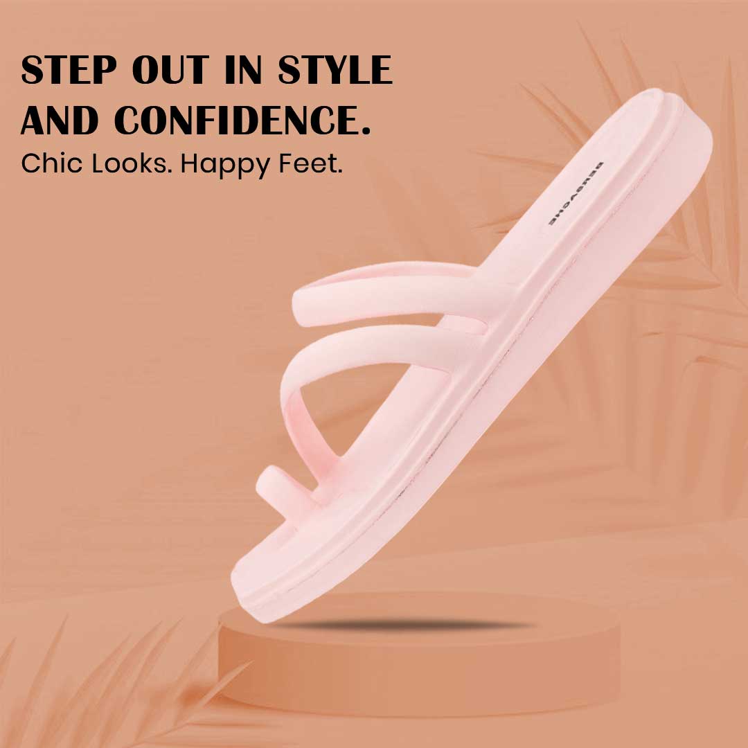 Bersache Extra Soft Classic Casual with Regular wear with Ultra Soft & Flexibility Technology Sandal for Women's-(6305-Pink)