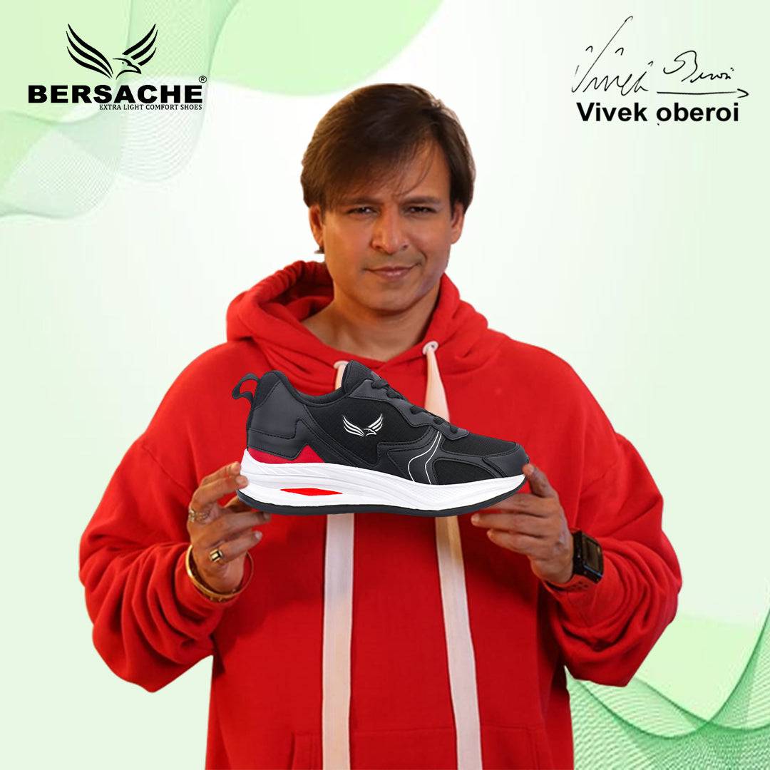 Bersache Premium Sports ,walking,Gym,cricket, Trending Running Shoes For Men's ( Black-8117)