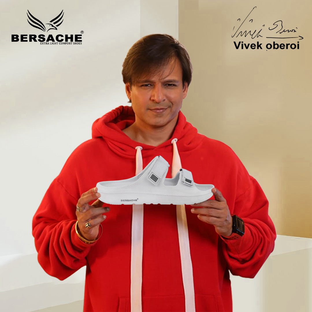 Bersache Extra Soft Classic Casual with Regular wear with Ultra Soft & Flexibility Technology Sandal For Men's & Boy's-(Grey-6286)