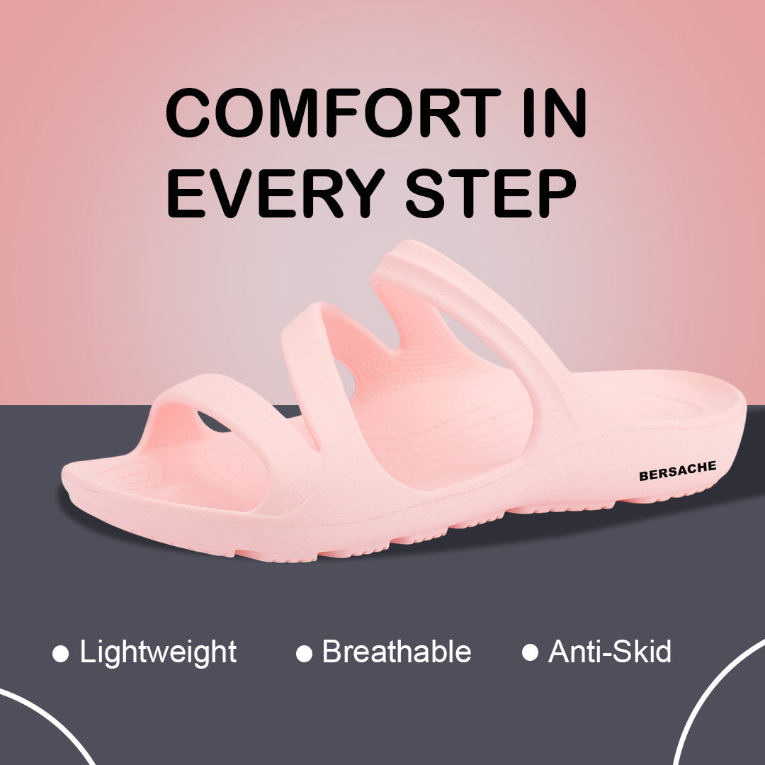 Bersache Extra Soft Classic Casual with Regular wear with Ultra Soft & Flexibility Technology Slipper For Women's & Girl's-(6250-Pink)