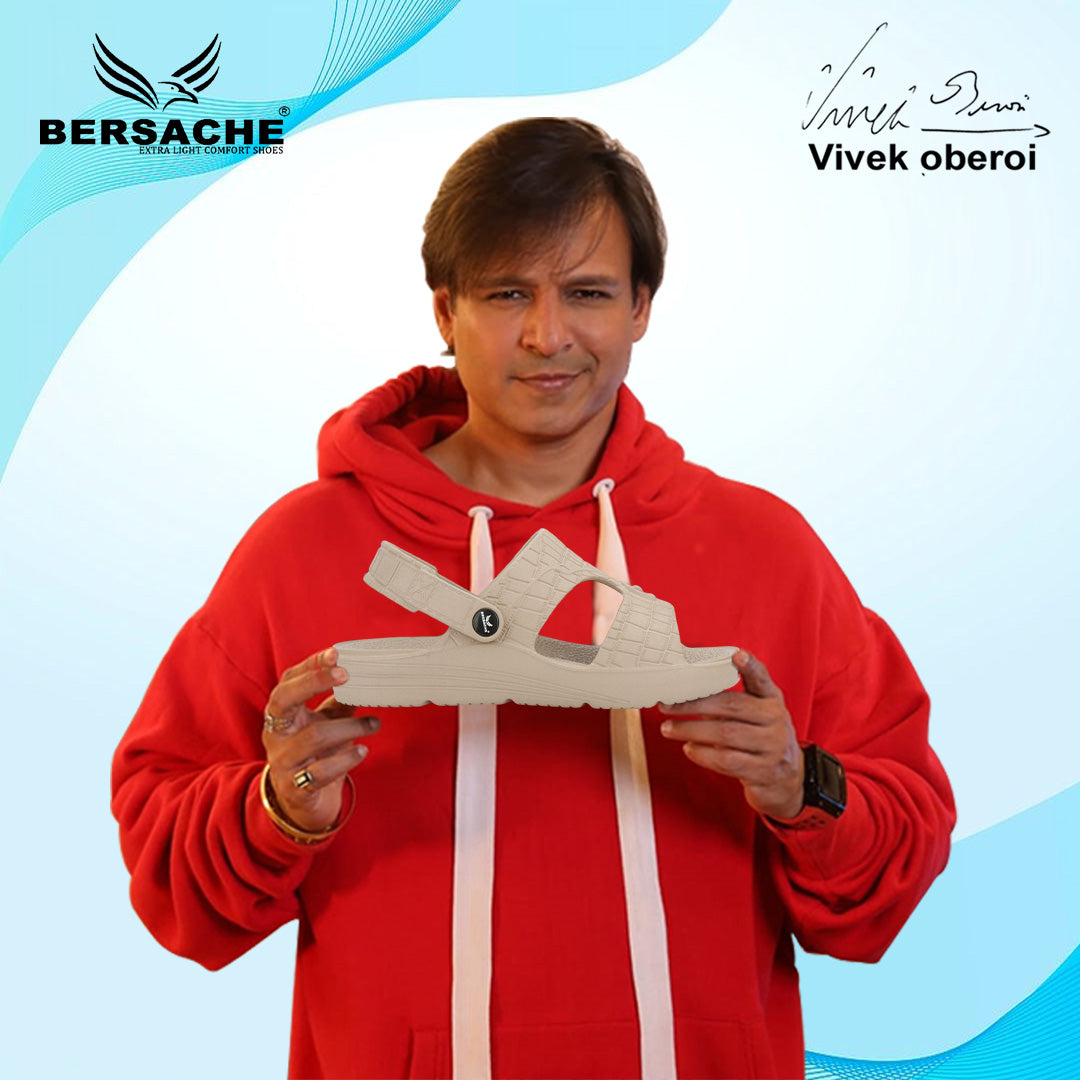Bersache Extra Soft Classic Casual with Regular wear with Ultra Soft & Flexibility Technology Clog For Men's & Boy's Beige-6272