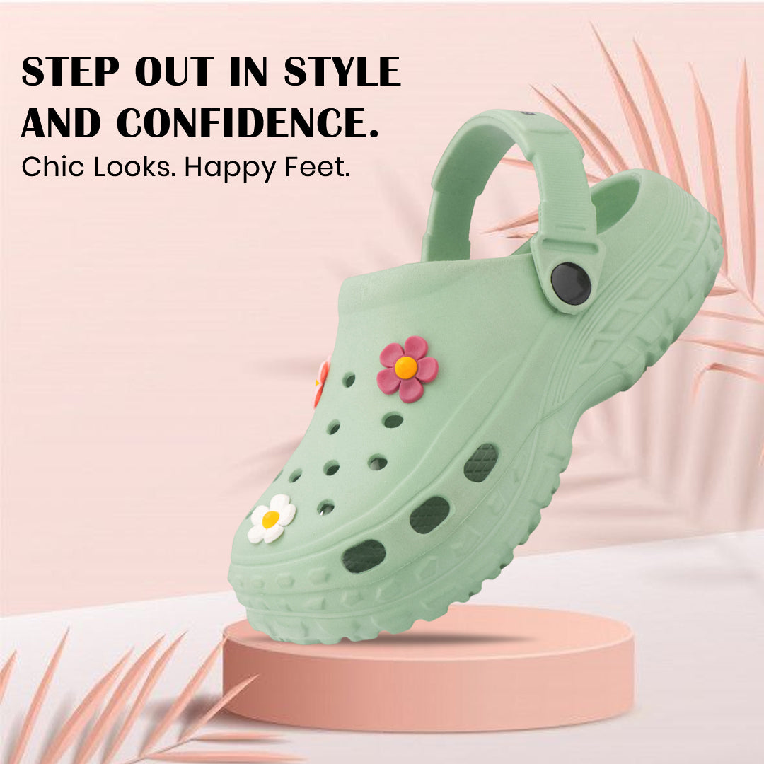 Bersache Extra Soft Classic Casual with Regular wear with Ultra Soft & Flexibility Technology sandals for Women's & Girl's (6299-Green)