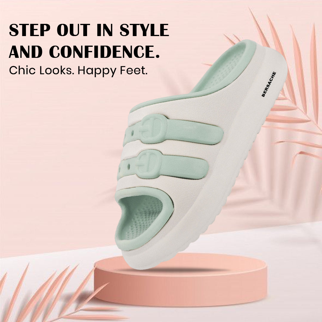 Bersache Extra Soft Classic Casual CHAPPAL with Regular wear with Ultra Soft & Flexibility Technology Clog's for Kids's - Green -6321.