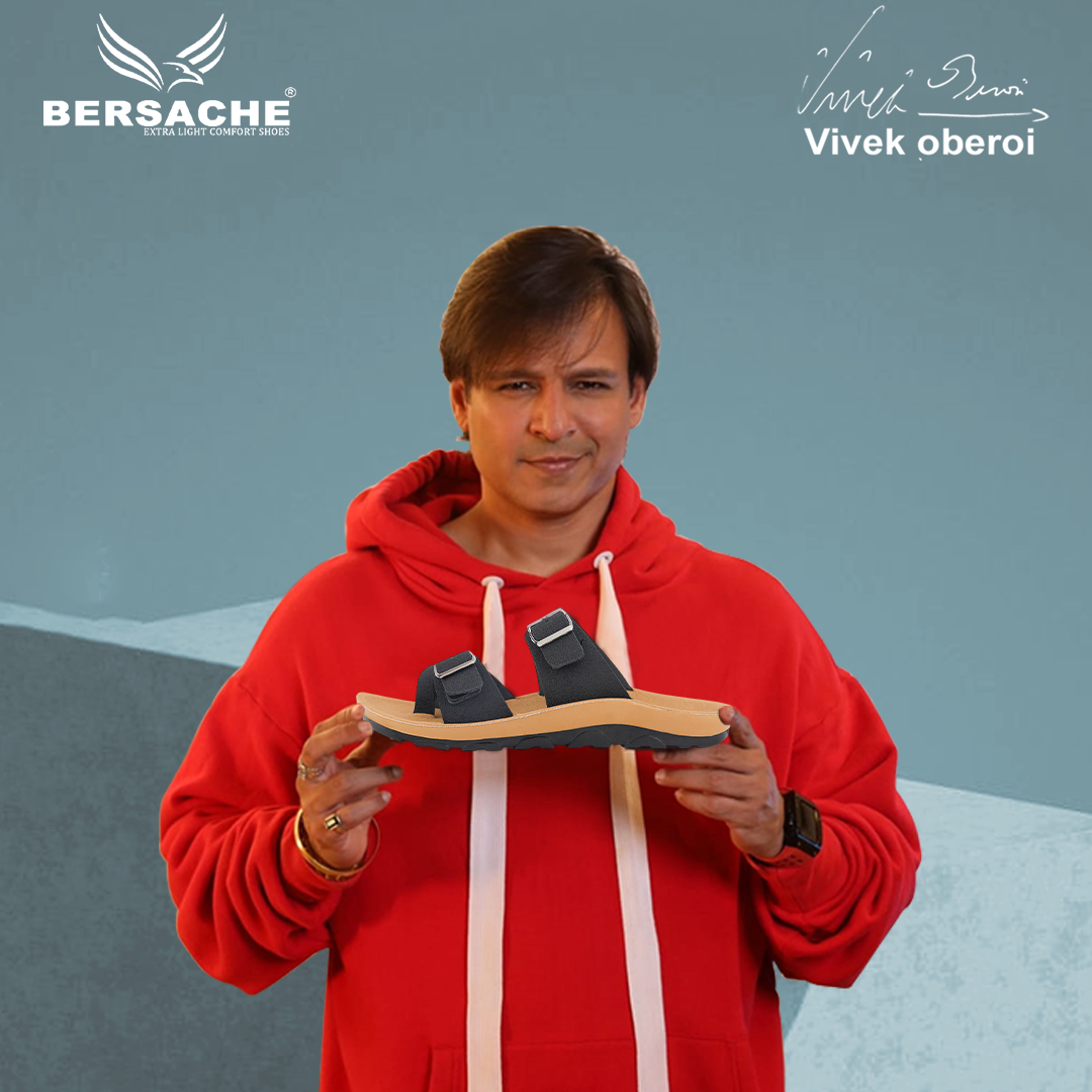 Bersache Extra Soft Classic Casual with Regular wear with Ultra Soft & Flexibility Technology Sandal For Men's & Boy's-Black-6218