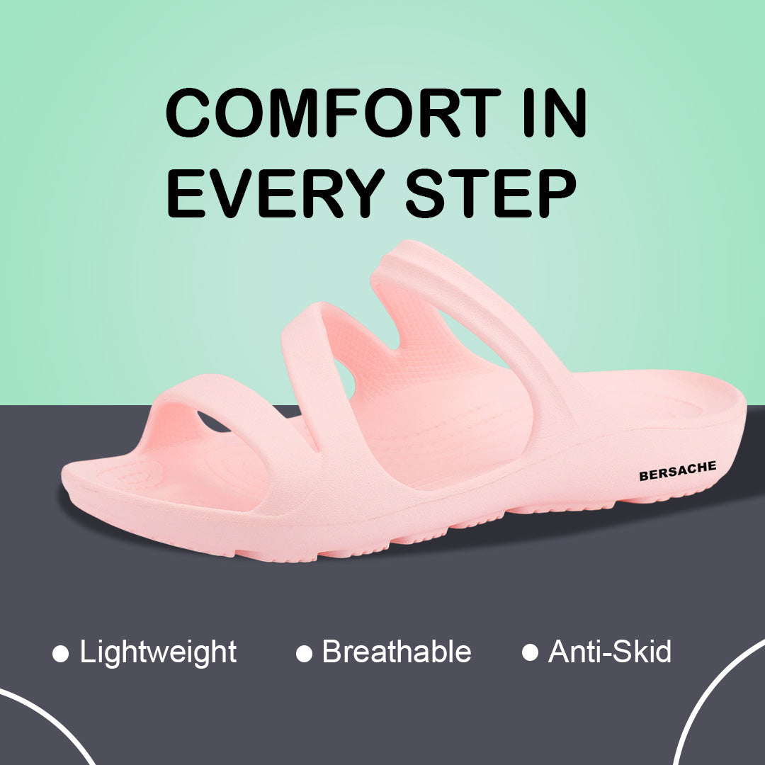 Bersache Extra Soft Classic Casual with Regular wear with Ultra Soft & Flexibility Technology Sandal's For Women's & Girl's-(6250-Pink)