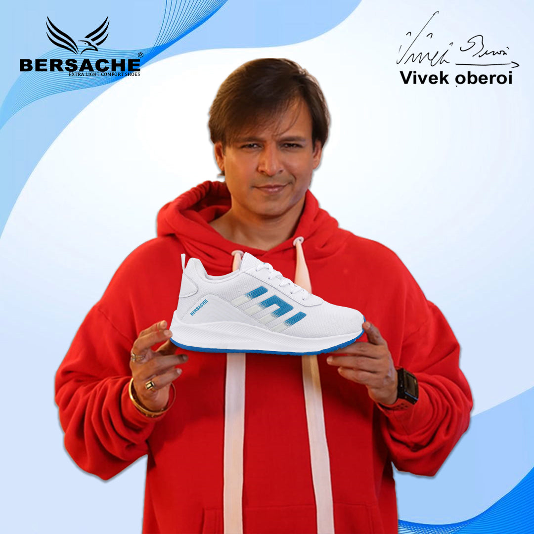 Bersache Premium Sports ,walking,Gym,cricket, Trending Running Shoes For Men's (White-8133)