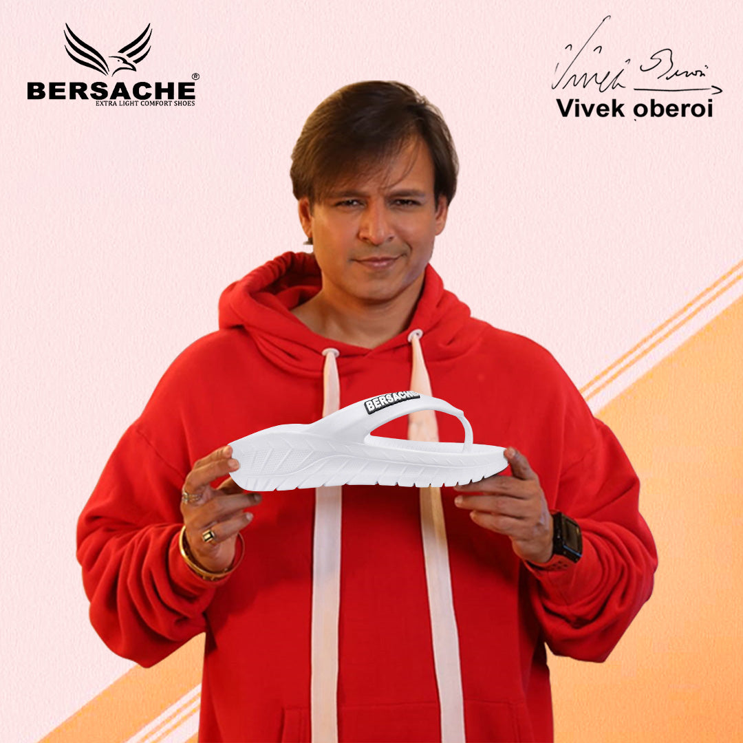 Bersache Extra Soft Classic Casual with Regular wear with Ultra Soft & Flexibility Technology Slipper For Men's & Boy's-(6257-White)