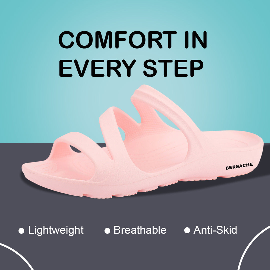 Bersache Extra Soft Classic Casual with Regular wear with Ultra Soft & Flexibility Technology Flip-Flop for Women's & Girl's (6250-Pink)