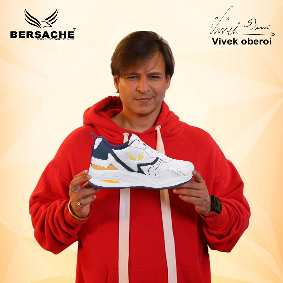 Bersache remium Sports ,walking,Gym,cricket, Trending Running Shoes For Men's-(8116-White)