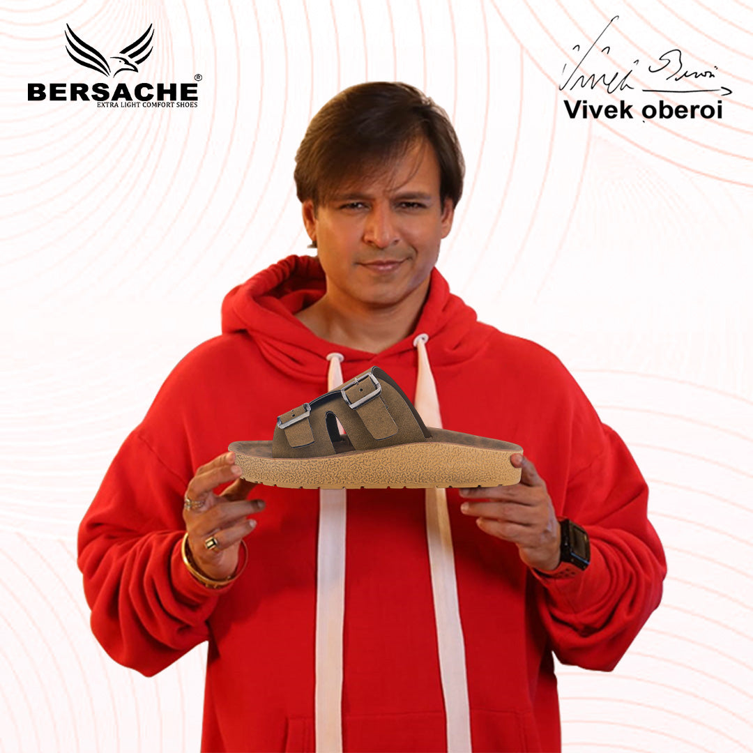 Bersache Extra Soft Classic Casual with Regular wear with Ultra Soft & Flexibility Technology Sandal For Men's & Boy's-Tan-6220