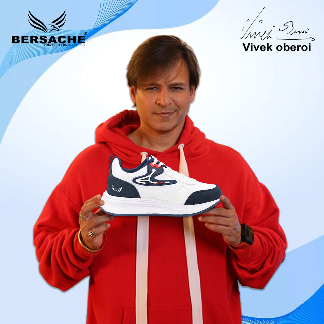 Bersache Premium Sports ,walking,Gym,cricket, Trending Running Shoes For Men's (White-8130)