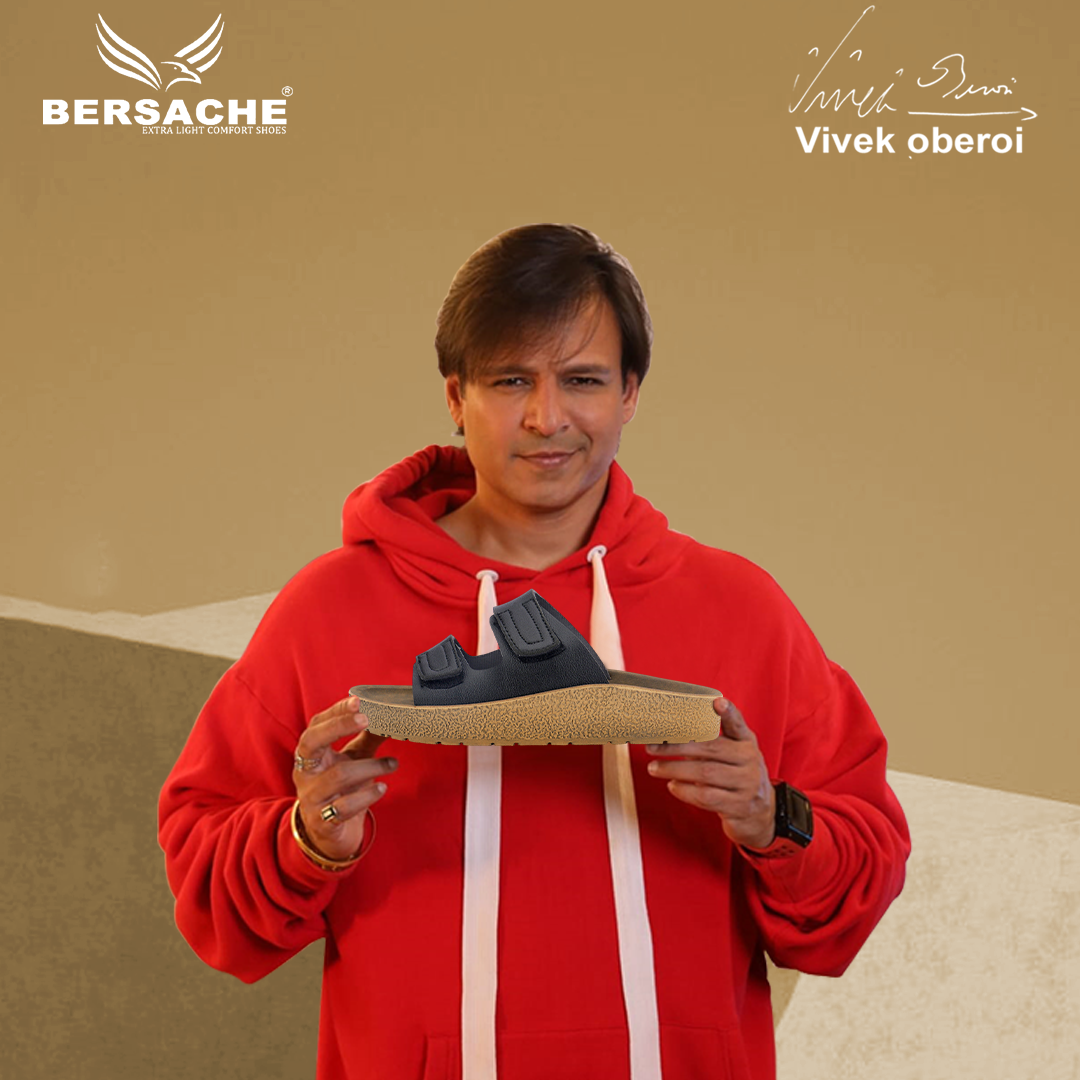 Bersache Extra Soft Classic Casual with Regular wear with Ultra Soft & Flexibility Technology Sandal For Men's & Boy's-Black-6222