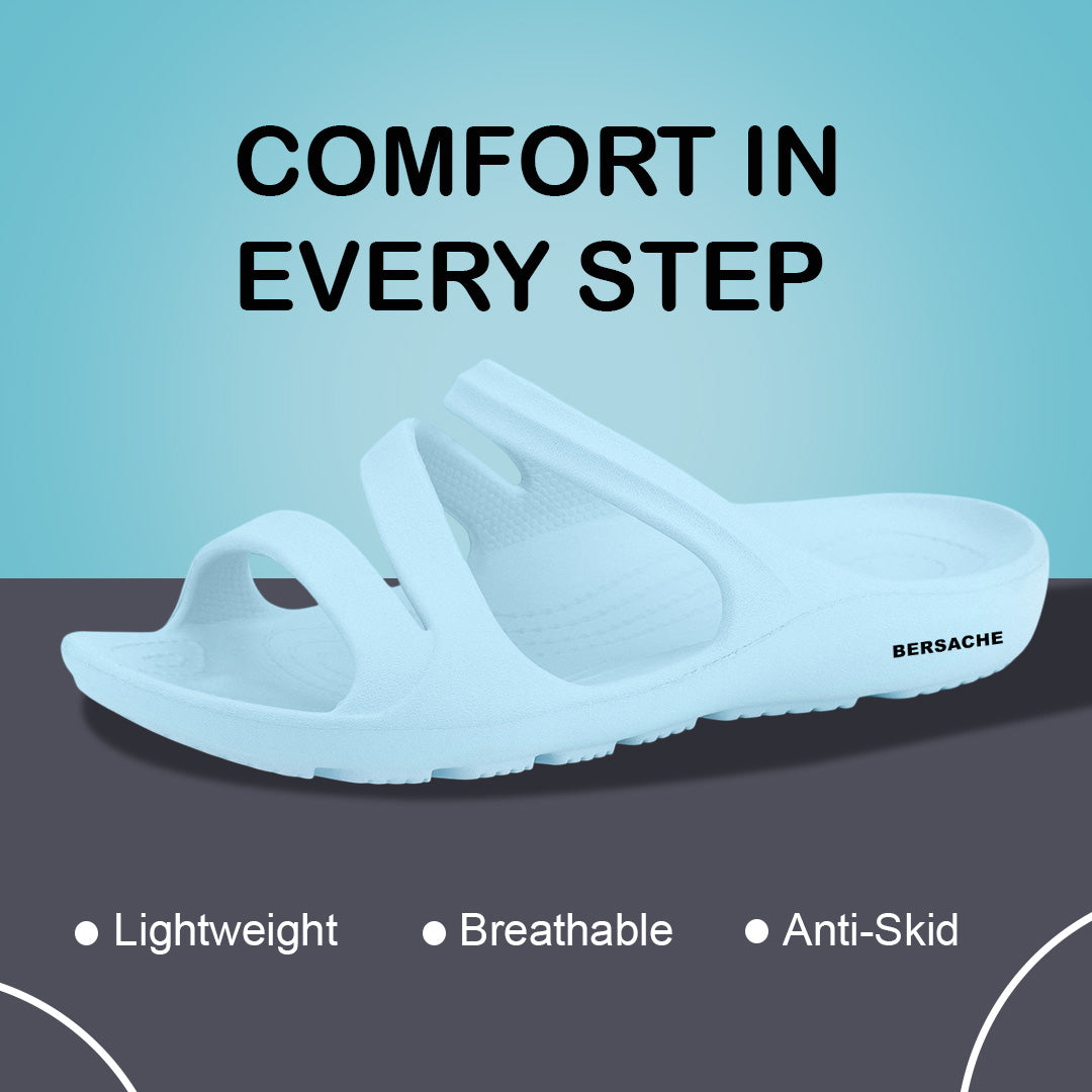 Bersache Extra Soft Classic Casual with Regular wear with Ultra Soft & Flexibility Technology Flip-Flop for Women's & Girl's (6249-Blue)