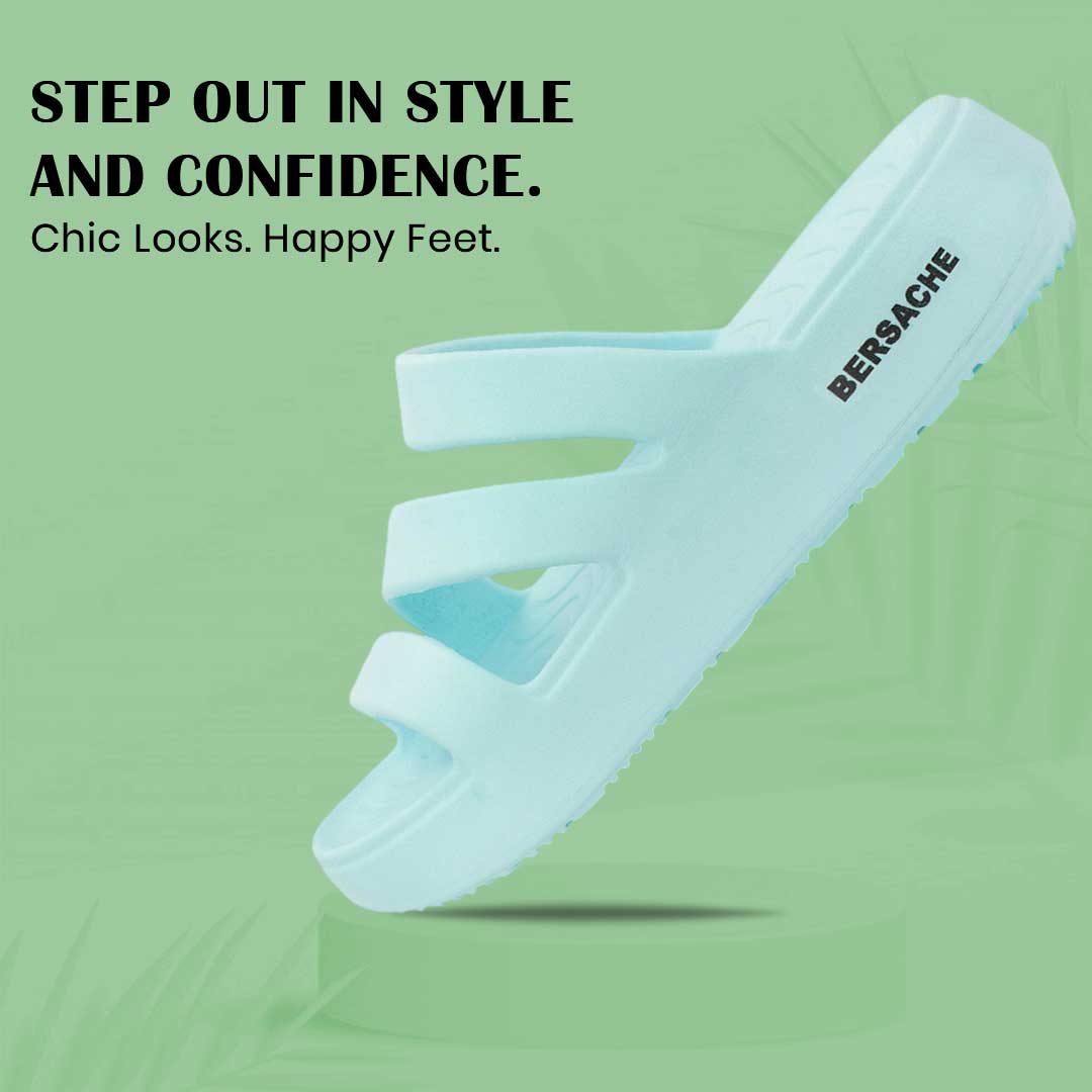 Bersache Extra Soft Classic Casual with Regular wear with Ultra Soft & Flexibility Technology Flip-Flop for Women's-(6309-Blue)