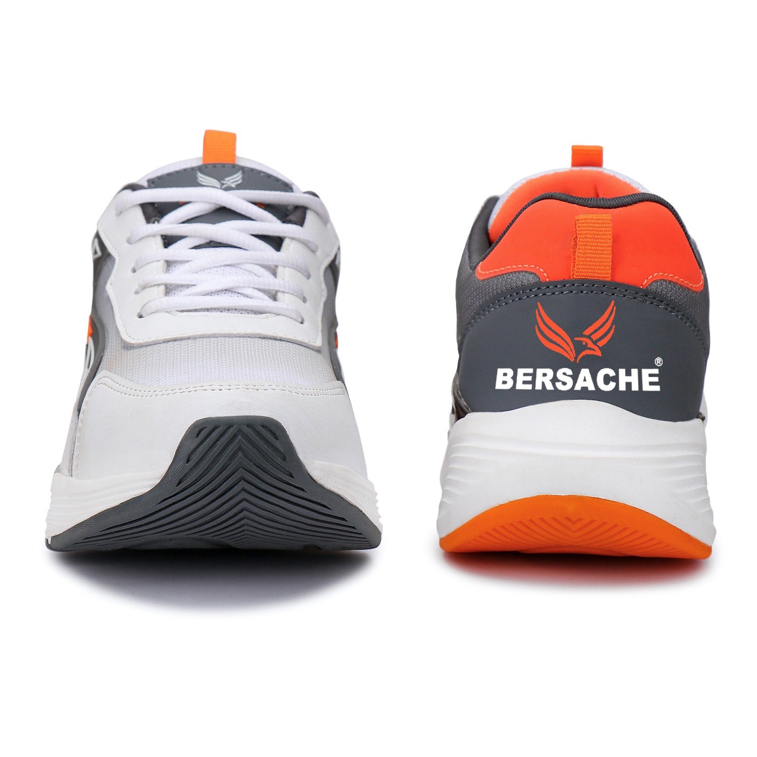Bersache Casual Shoe With High Quality Sole White // Grey - 9072.