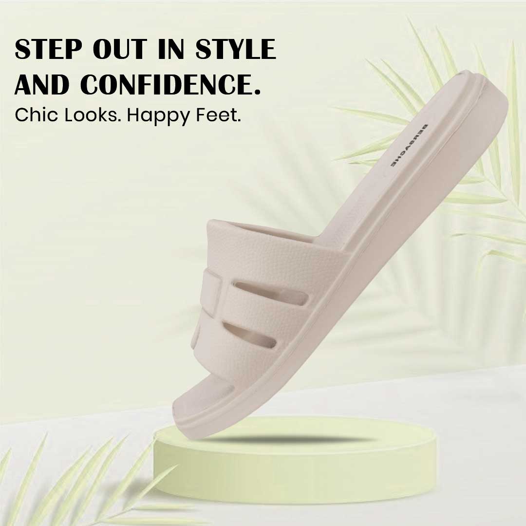 Bersache Extra Soft Classic Casual with Regular wear with Ultra Soft & Flexibility Technology Sandal For Women's/Girl's-(6301-Beige).