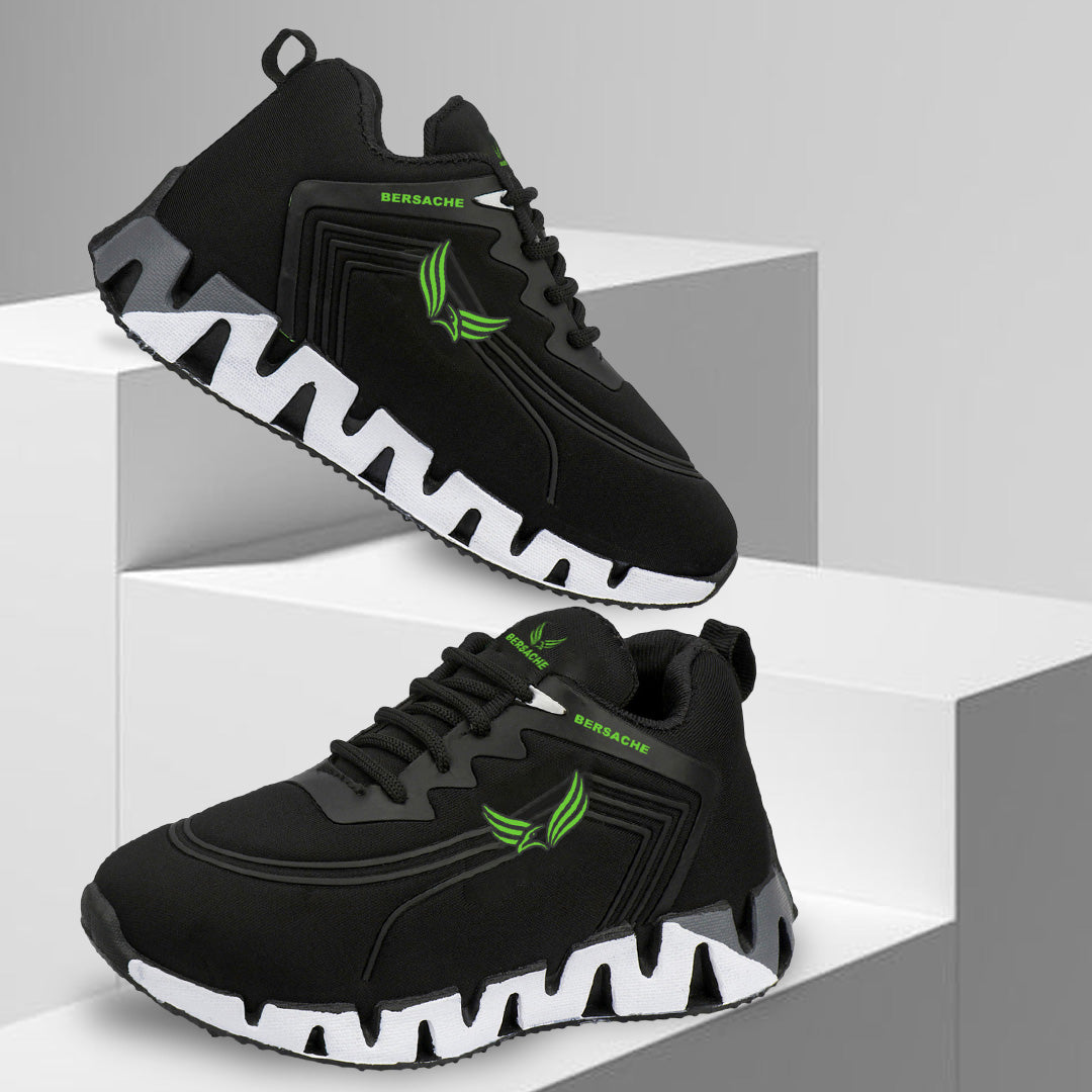 Bersache Premium Sports,walking,Gym,cricket,Trending Running Shoes For Kid's - Green -8100.