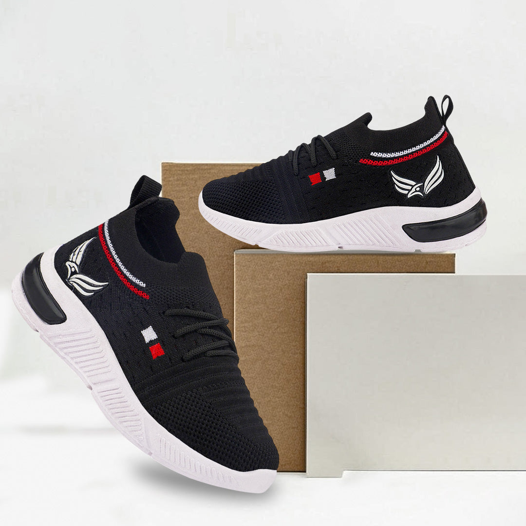 Bersache Premium Sports,walking,Gym,cricket,Trending Running Shoes For Kid's - Black -8082.