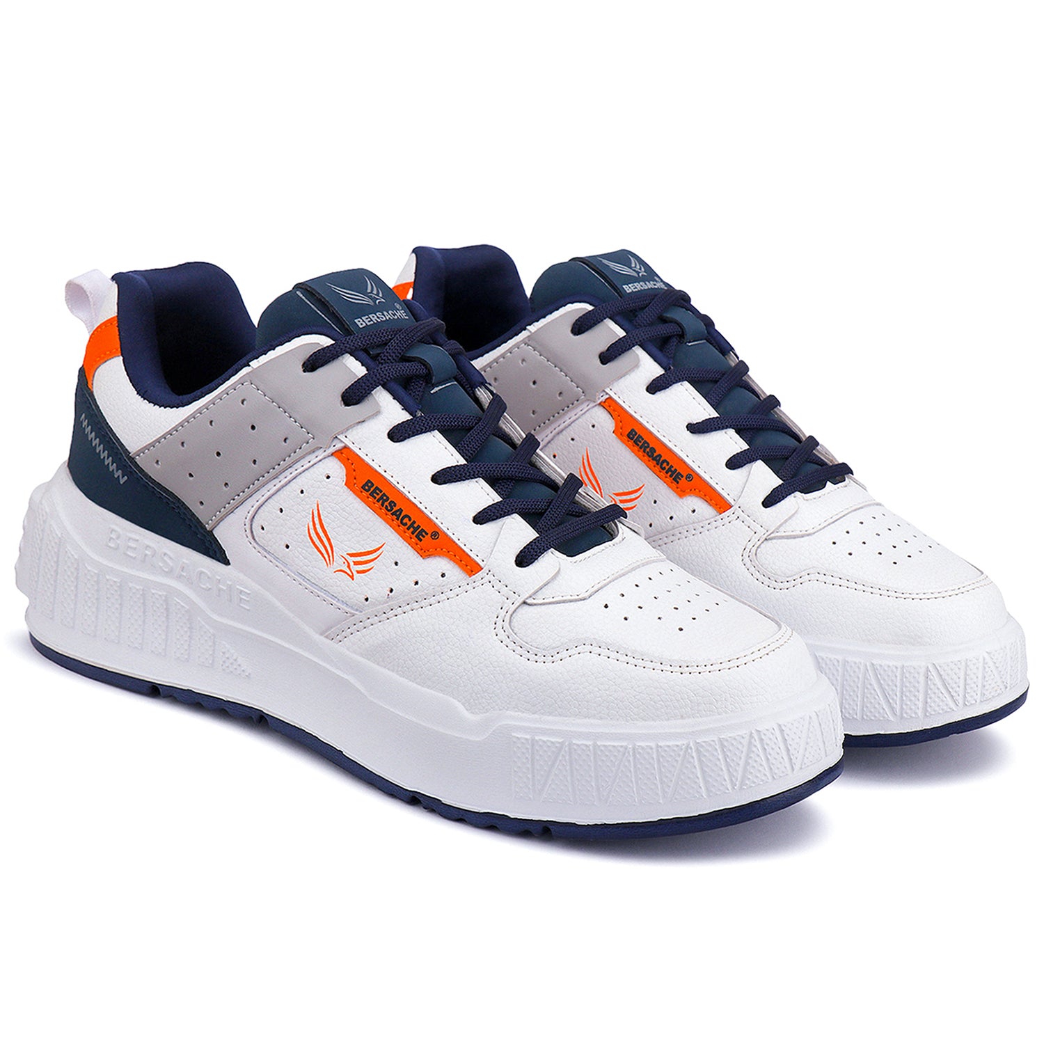Bersache Lightweight Sports Running Shoes For Men Light ( White-8052)