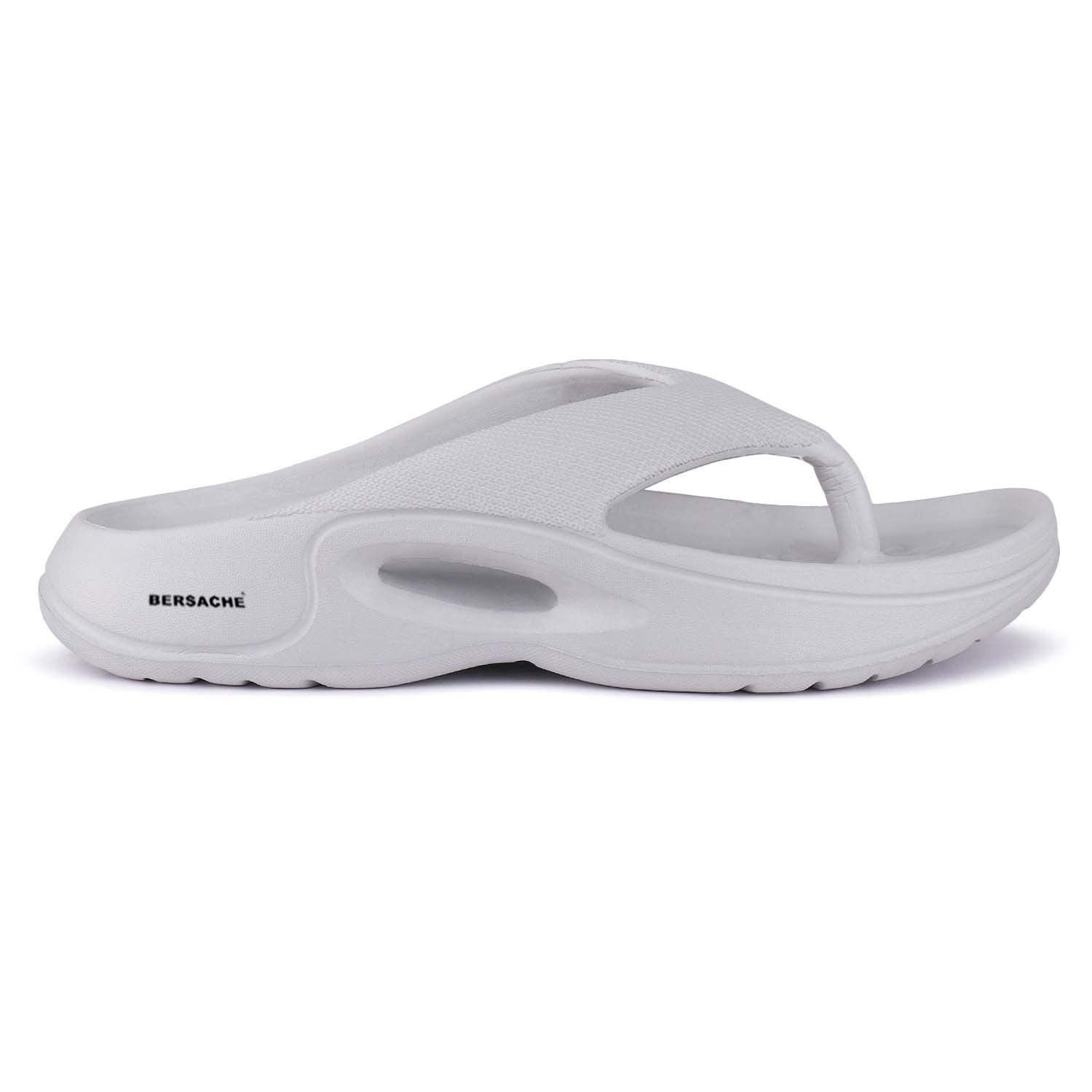 Bersache Extra Soft Classic Casual with Back Strap Regular wear with Ultra Soft & Flexibility Technology Flip-Flop for Men's/ Boy's 6057-White