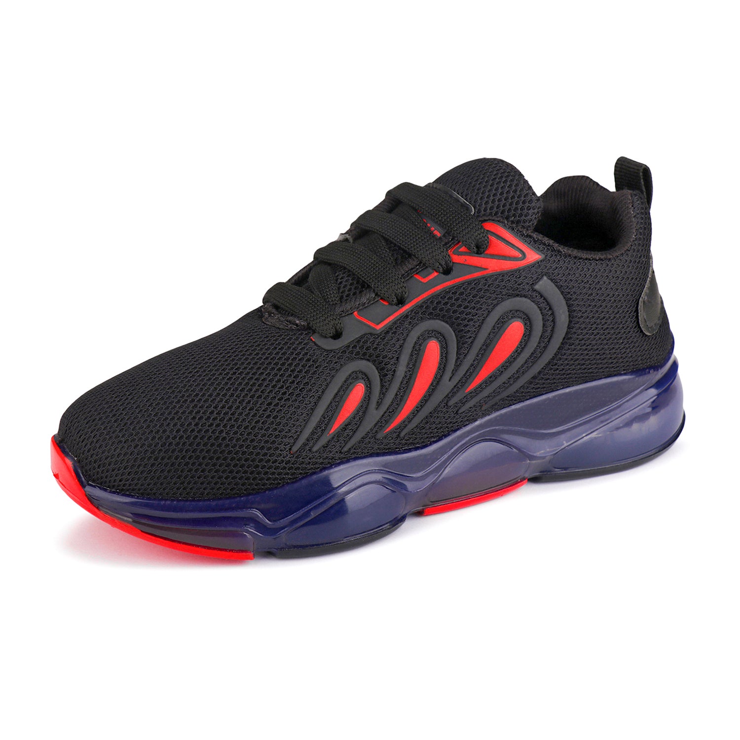 Bersache Casual Sneaker shoe for Kids|Soft Cushioned Insole,Slip-Resistance Casuals For Kids - Black - 8036.