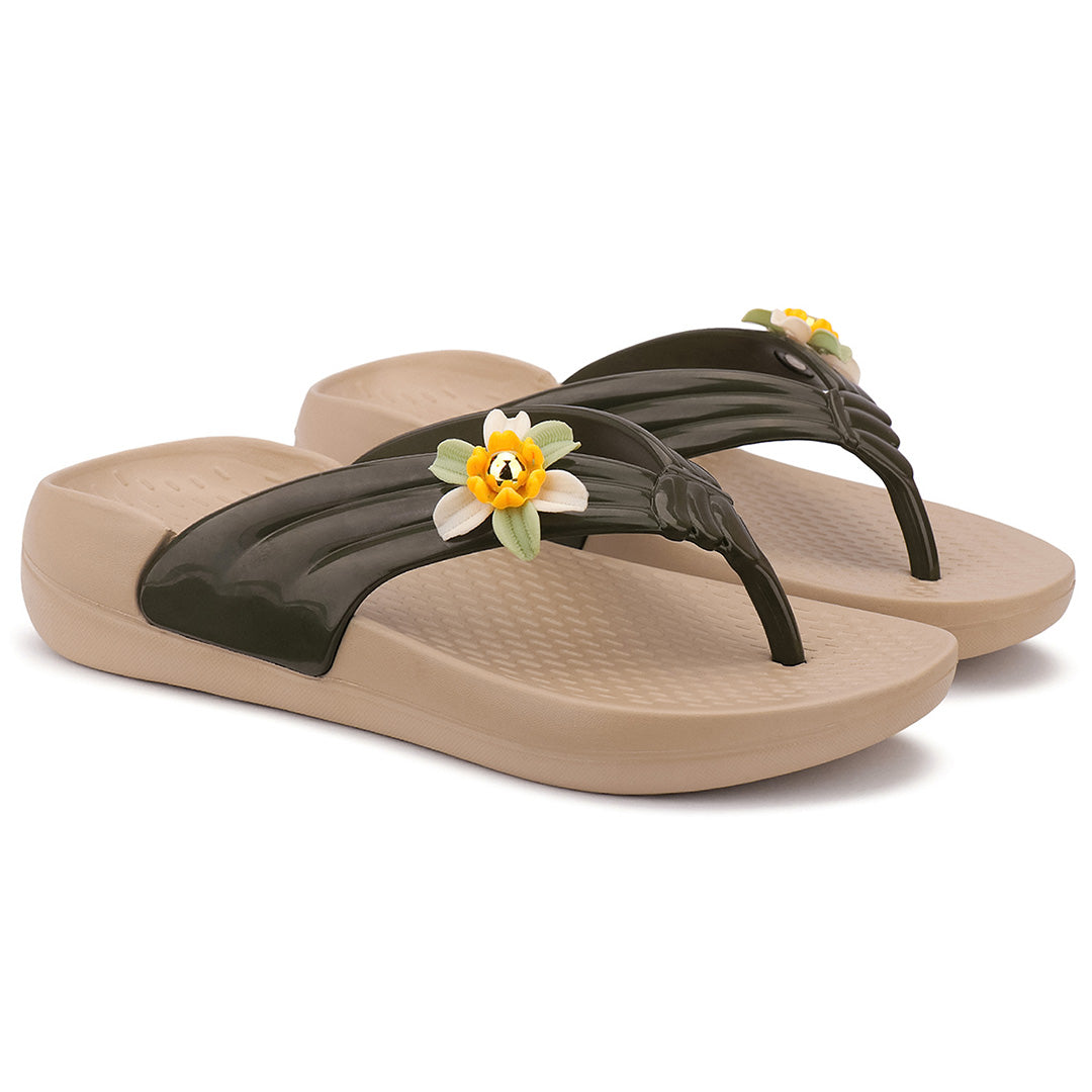 Doctor Bersache Newly Launched Orthopedic Comfort Slippers for Women | Diabetic Friendly | Extra Cushioning | Arch Support | Pain Relief Beige-DB -145