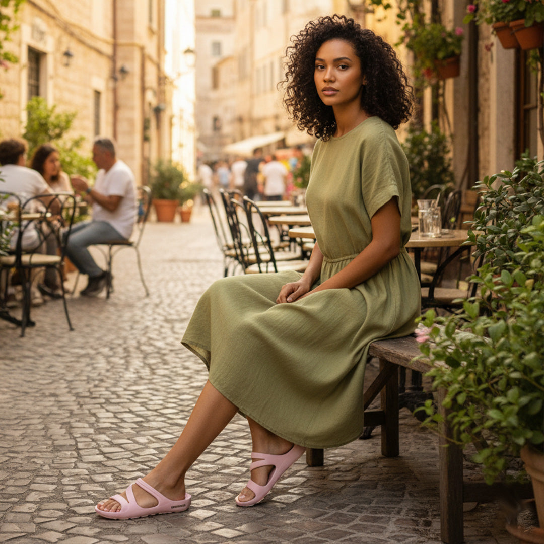 Bersache Extra Soft Classic Casual with Regular wear with Ultra Soft & Flexibility Technology Sandal's For Women's & Girl's-(6250-Pink)