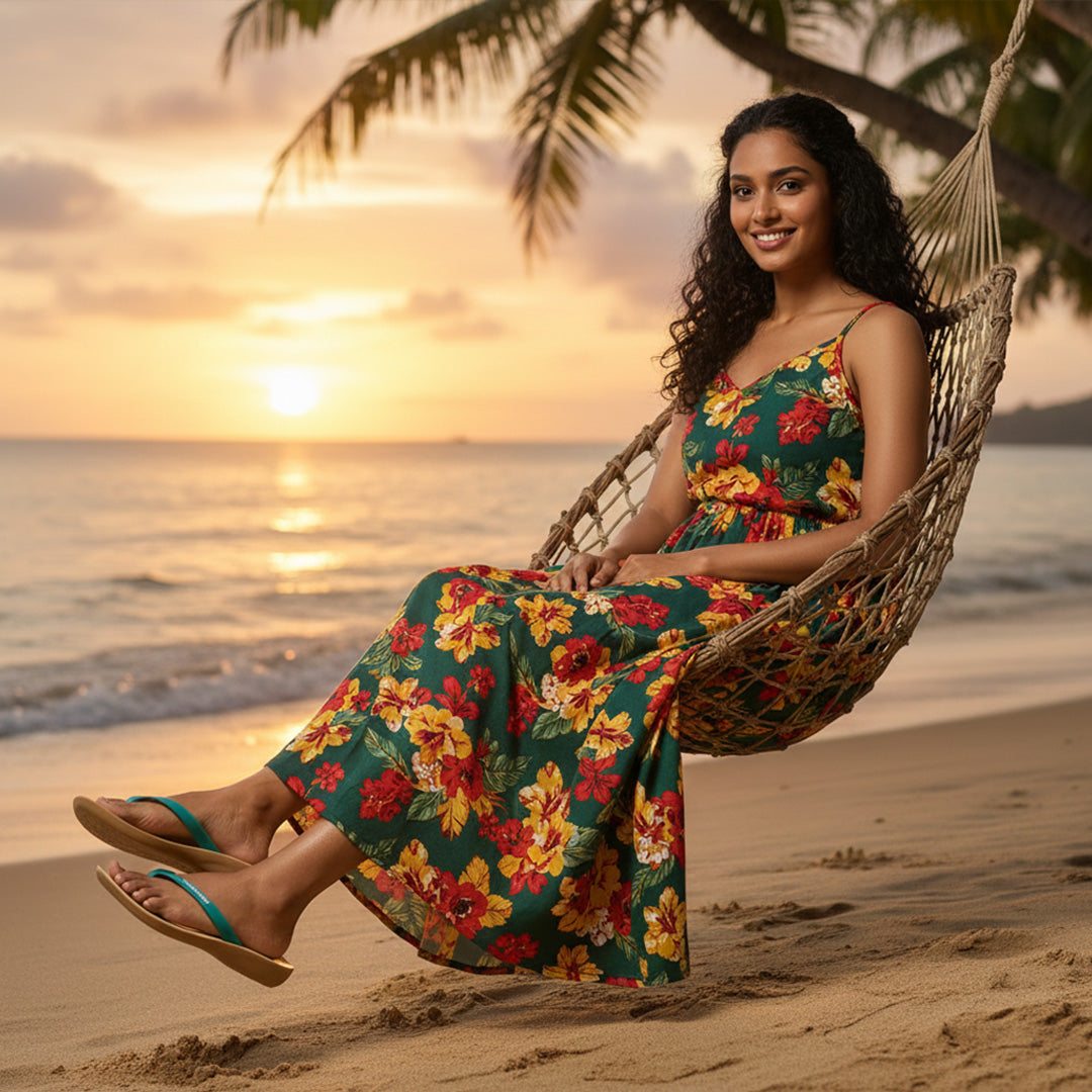 Bersache Extra Soft Classic Casual with Regular wear with Ultra Soft & Flexibility Technology Sandal For Women's/Girl's-Green-6248