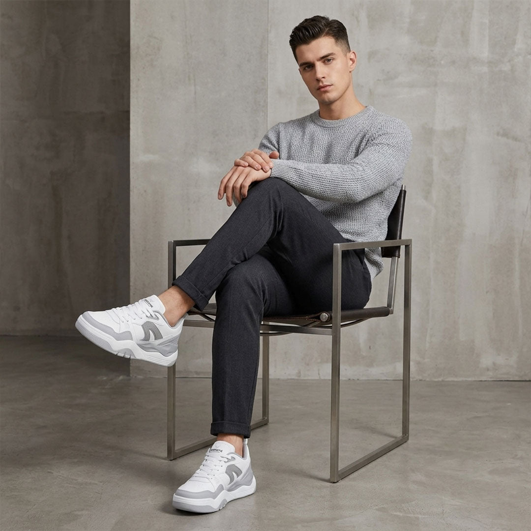 Bersache Casual Sneaker shoe for Men| Soft Cushioned Insole , Slip-Resistance Casuals For Men (White-9222).