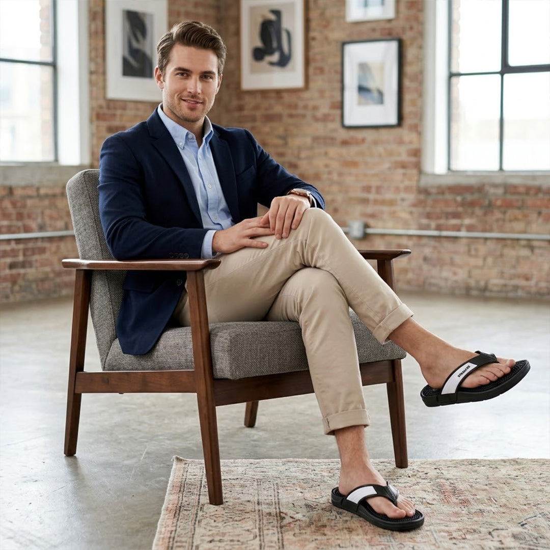 Bersache Extra Soft Classic Casual with Regular wear with Ultra Soft & Flexibility Technology Flip-Flop for Men's-(6335-Black).