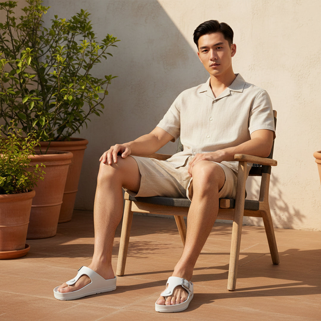 Bersache Extra Soft Classic Casual with Regular wear with Ultra Soft & Flexibility Technology Sandals for Men's-(6290-Grey)