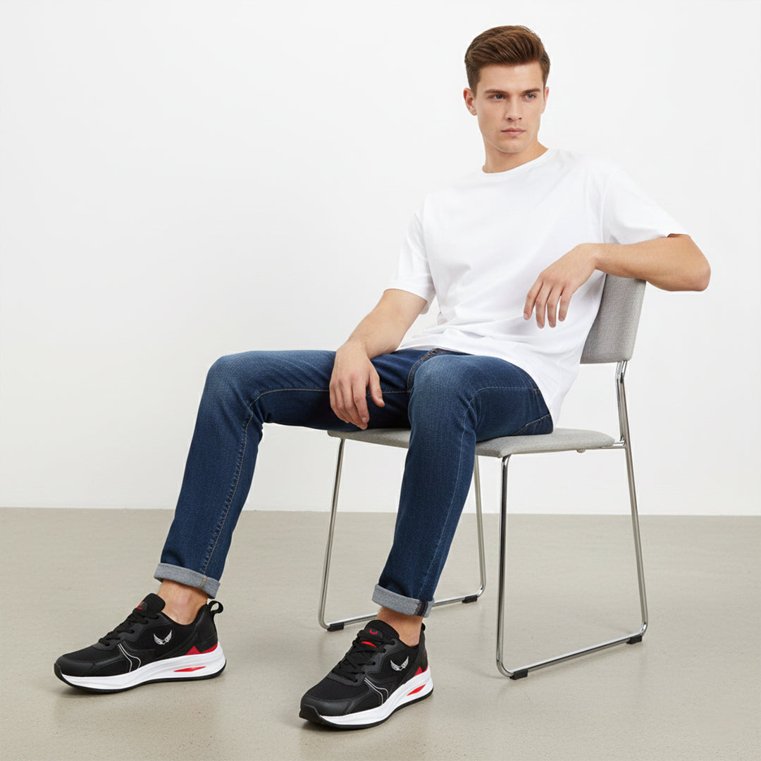 Bersache Casual Sneaker shoe for Men| Soft Cushioned Insole , Slip-Resistance Casuals For Men (8117-Black)