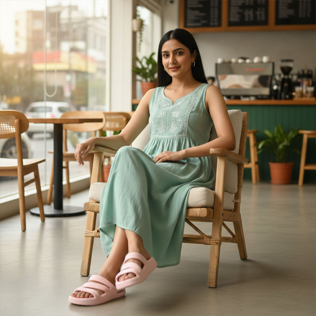 Bersache Extra Soft Classic Casual with Regular wear with Ultra Soft & Flexibility Technology Slipper for Women's-(6310-Pink)