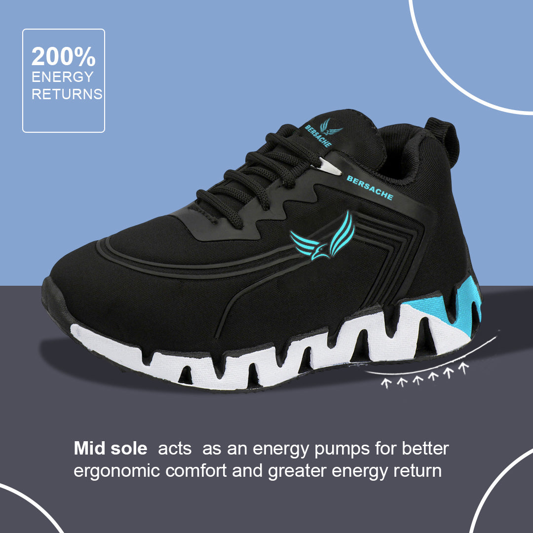 Bersache Casual Sneaker shoe for Kids|Soft Cushioned Insole,Slip-Resistance Casuals For Kids - Blue- 8099.
