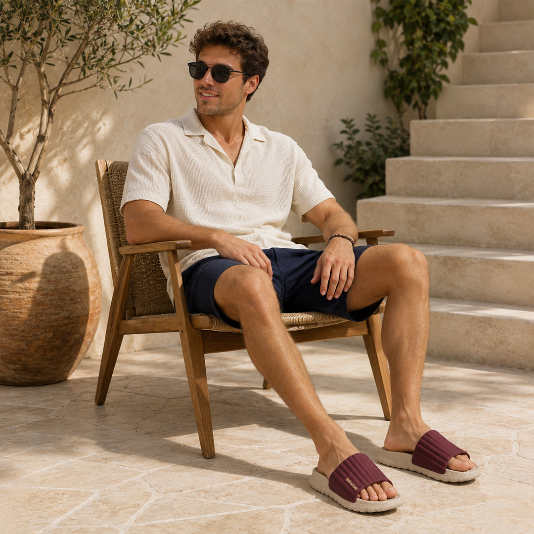 Bersache Extra Soft Classic Casual with Regular wear with Ultra Soft & Flexibility Technology Flip Flop For Men's-(Beige-6330).