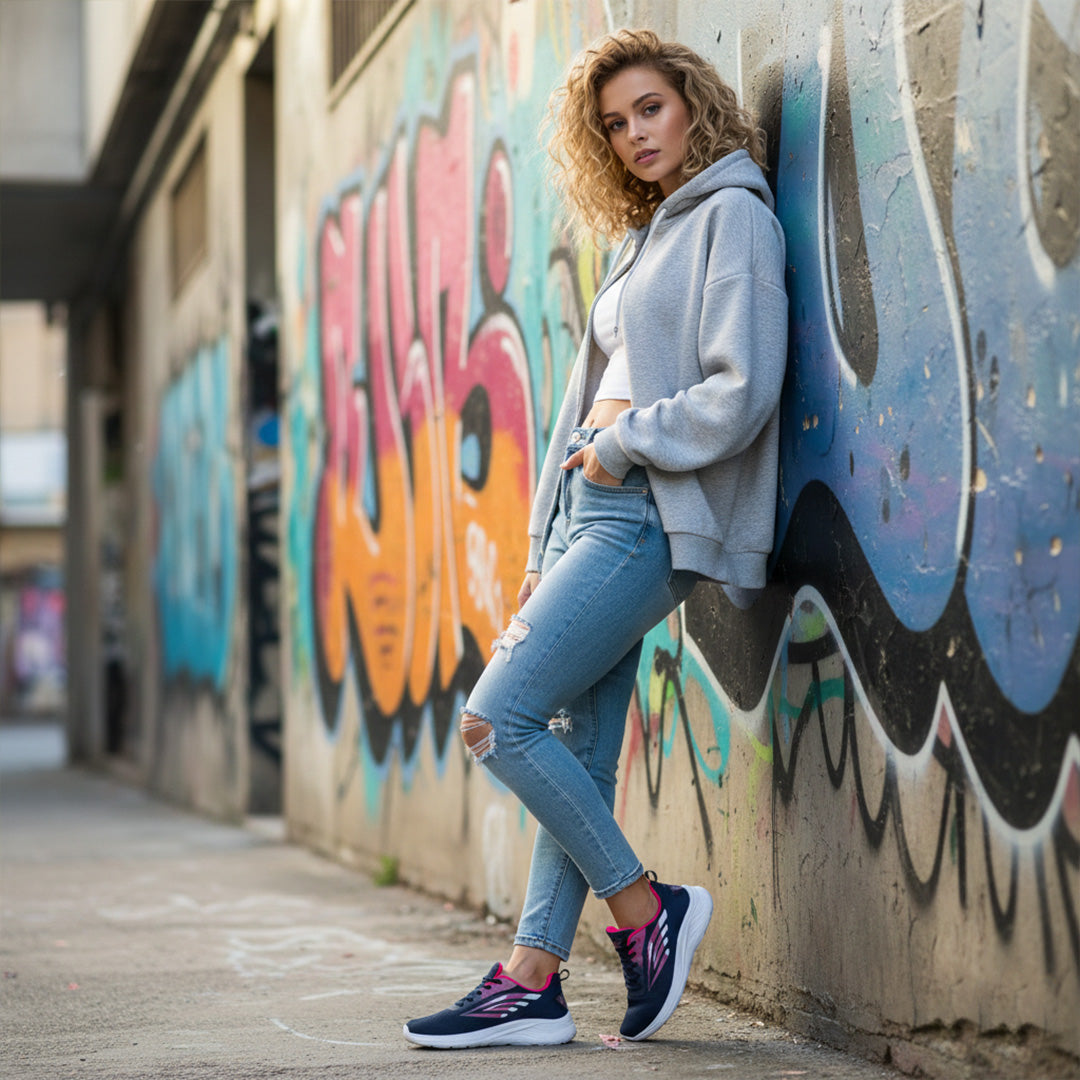 Bersache Premium Sports ,Gym, Trending Stylish Running Colour Changing shoes for Women (8095-Red)