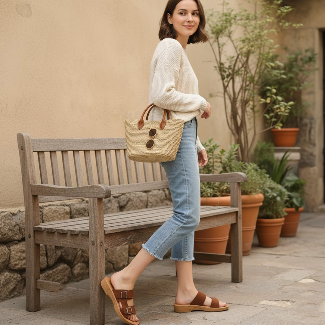 Bersache Extra Soft Classic Casual with Regular wear with Ultra Soft & Flexibility Technology Sandal's For Women's & Girl's-Brown-6234