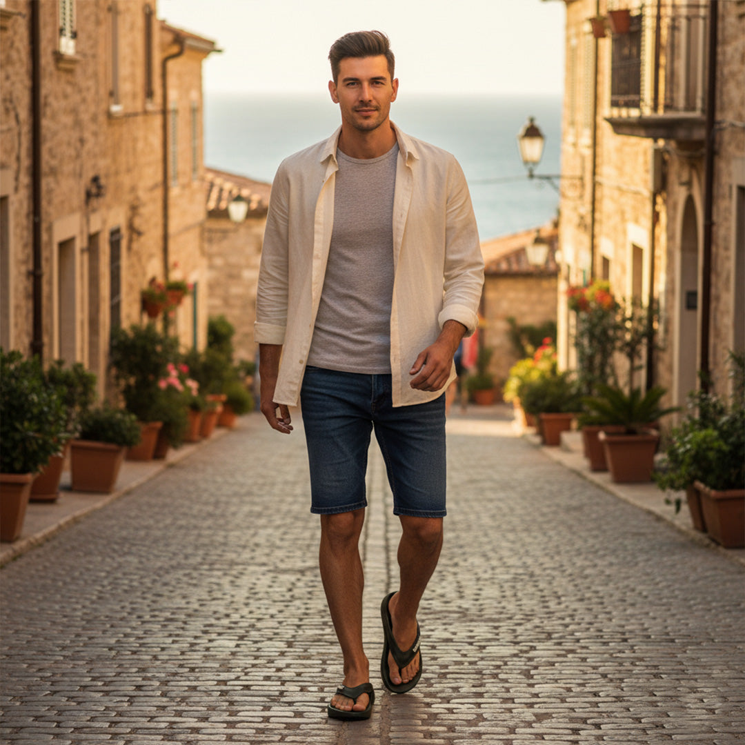 Bersache Extra Soft Classic Casual with Regular wear with Ultra Soft & Flexibility Technology Flip Flop for Men's & Boy's (6255-Black)