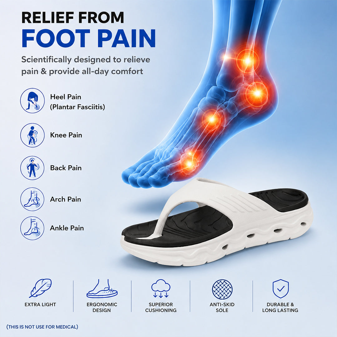 Bersache Extra Soft Classic Casual with Regular wear with Ultra Soft & Flexibility Technology Sandals for Men's-(6342- White & Black)