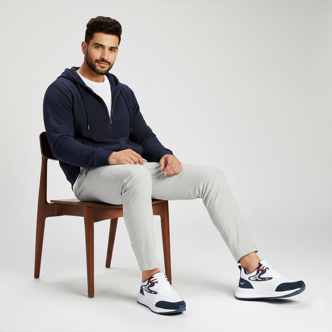 Bersache Casual Sneaker shoe for Men| Soft Cushioned Insole , Slip-Resistance Casuals For Men (White-8130)