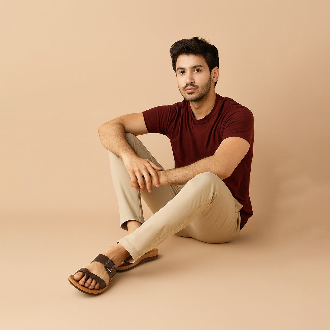 Bersache Extra Soft Classic Casual with Regular wear with Ultra Soft & Flexibility Technology Slipper For Men's & Boy's-Brown-6217