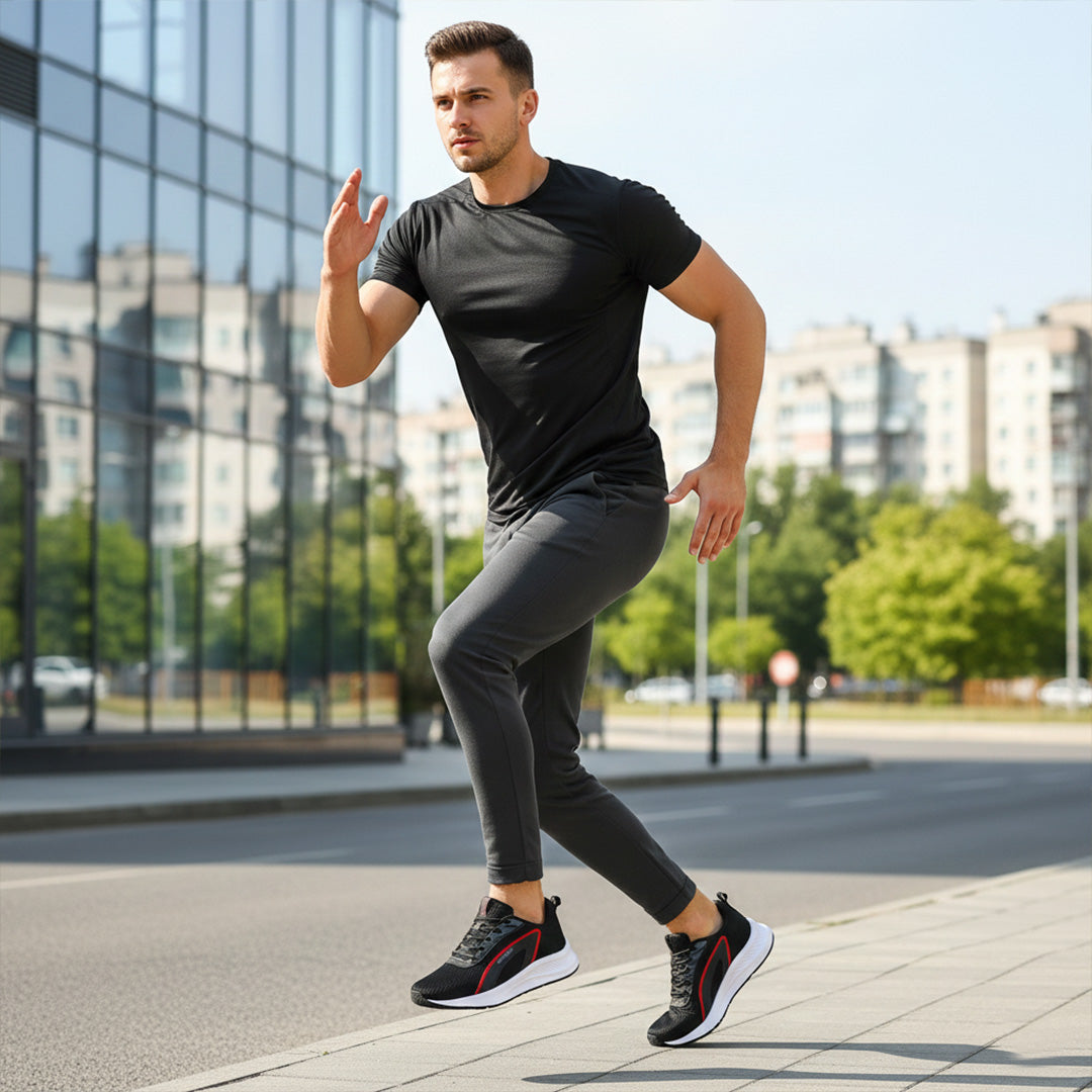 Bersache Premium Sports,Gym, Trending Stylish Running Shoes For Men (8091-Black)