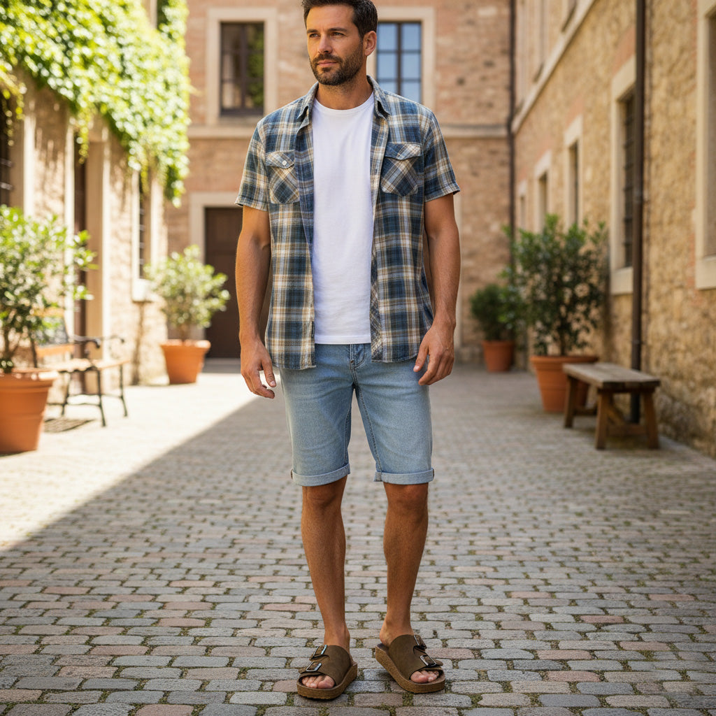 Bersache Extra Soft Classic Casual with Regular wear with Ultra Soft & Flexibility Technology Sandal For Men's & Boy's-Tan-6220