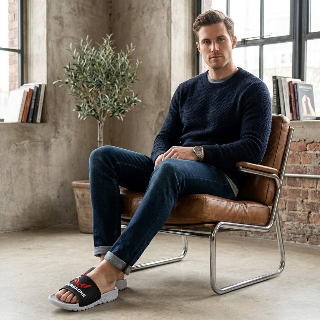 Bersache Extra Soft Classic Casual with Regular wear with Ultra Soft & Flexibility Technology Sandal For Men's(White-6328).