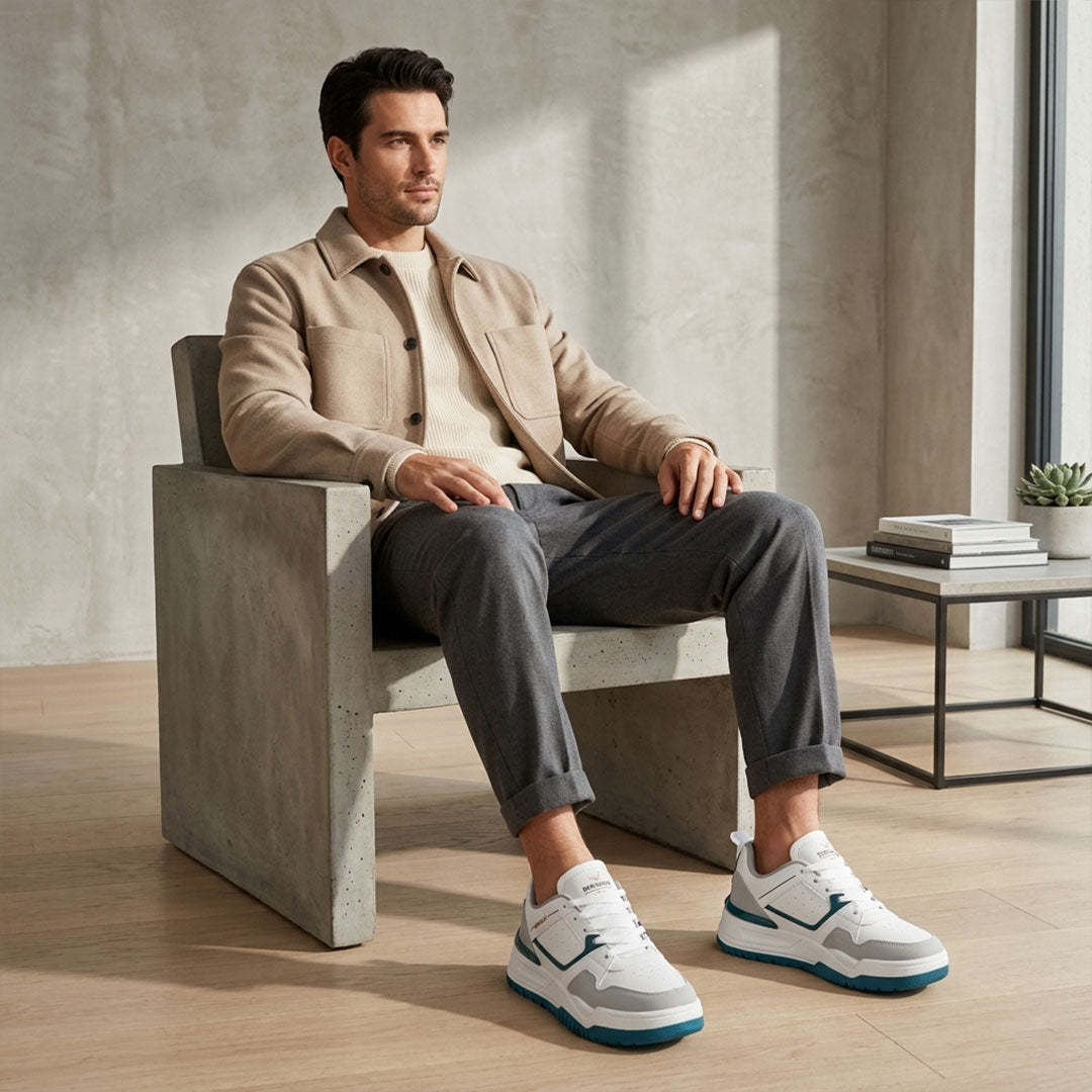 Bersache Casual Sneaker shoe for Men| Soft Cushioned Insole , Slip-Resistance Casuals For Men (White-9219).