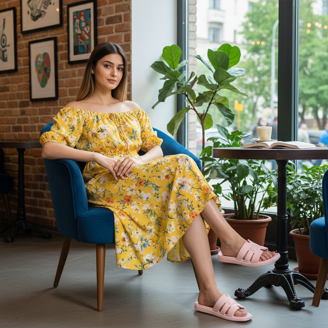 Bersache Extra Soft Classic Casual with Regular wear with Ultra Soft & Flexibility Technology Sandal For Women's/Girl's-(6302-Pink)