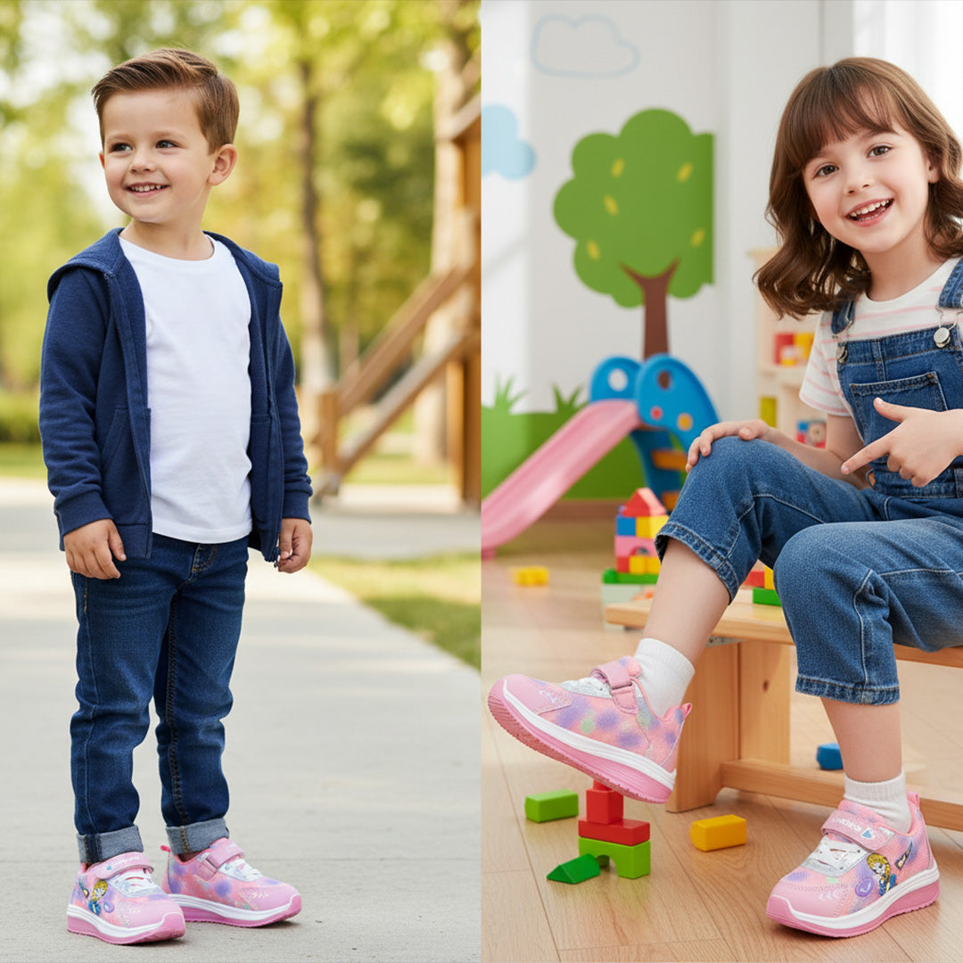 Bersache Premium Sports,walking,Gym,cricket,Trending Running Shoes For Kid's - Pink -8074.