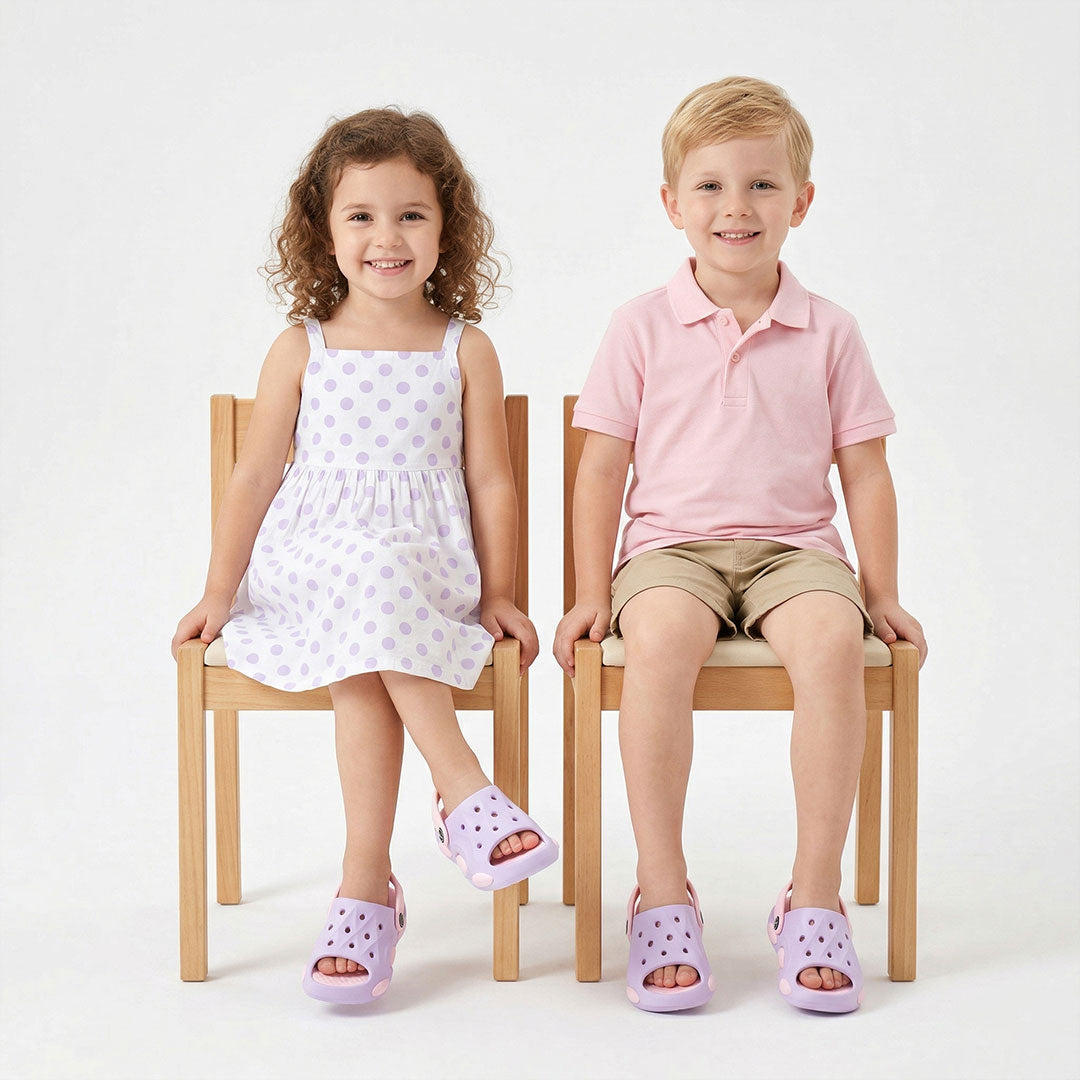 Bersache Extra Soft Classic Casual CHAPPAL with Regular wear with Ultra Soft & Flexibility Technology Clog's for Kids's - Purple -6319.