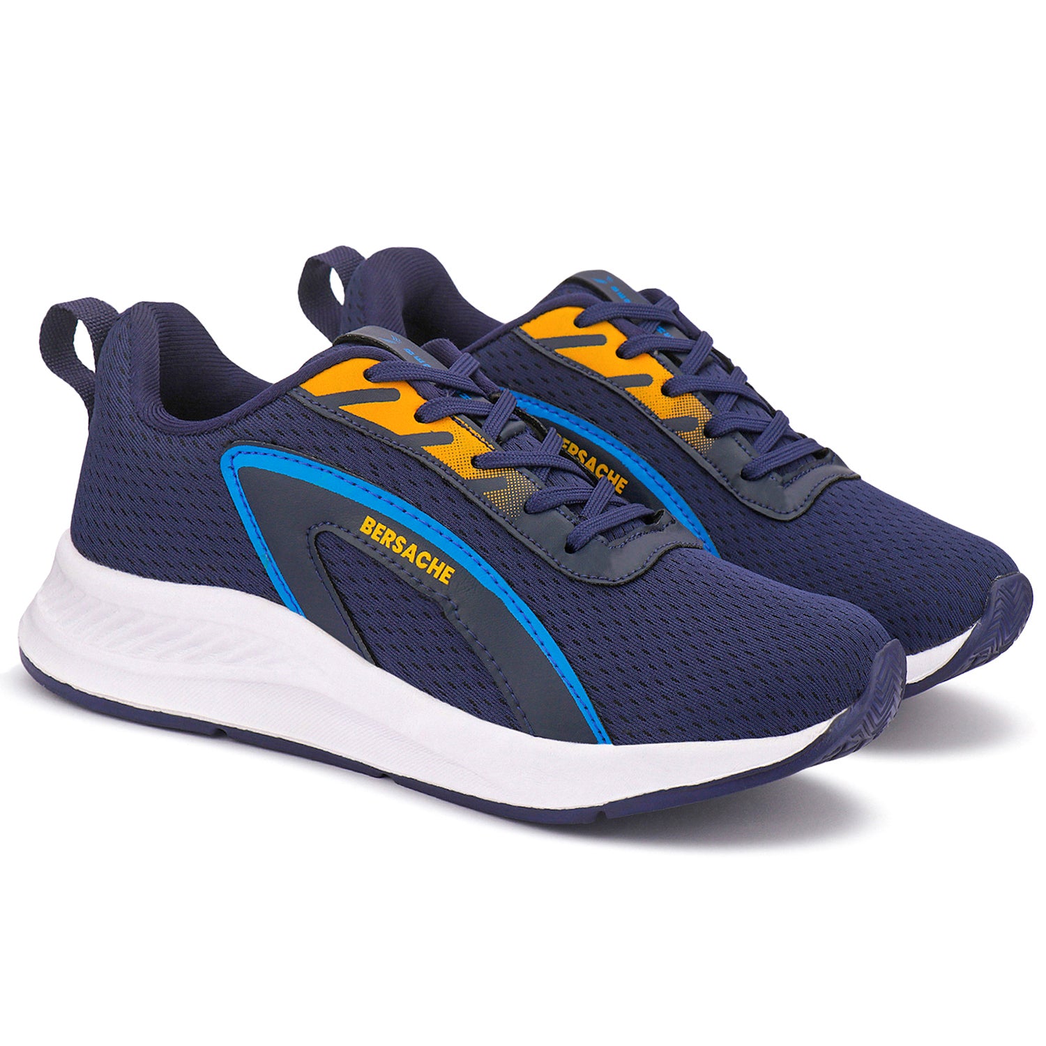 Bersache Lightweight Casual Sneaker Shoes For Men Blue-8089